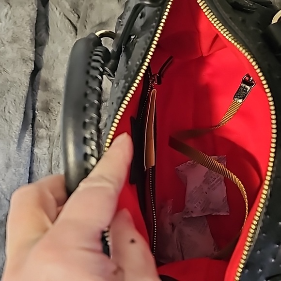 Dooney & Bourke Ostrich Mini Satchel with Wallet - Picture 5 of 9